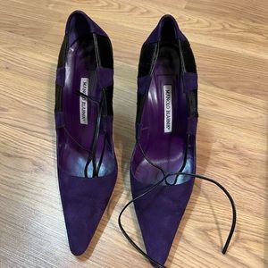 Manolo Blahnik suede heels
